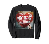 Mon Chien est ma Saint-Valentin English Bulldog Street Graffiti Sweatshirt