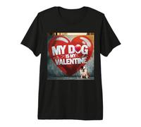 Mon Chien est ma Saint-Valentin English Bulldog Street Graffiti T-Shirt Haut de Gamme