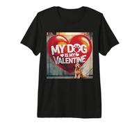 Mon Chien est ma Saint-Valentin Golden Doodle Street Graffiti T-Shirt Haut de Gamme