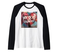 Mon Chien est ma Saint-Valentin Labrador Retriever Street Graffiti Manche Raglan