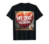 Mon Chien est ma Saint-Valentin Shiba Inu Street Graffiti T-Shirt