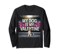 Mon Chien est Mon Amoureux des Chiens de Beagle Street Graffiti pour la Saint-Valentin Manche Longue