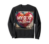 Mon Chien est Mon Amoureux des Chiens de Beagle Street Graffiti pour la Saint-Valentin Sweatshirt
