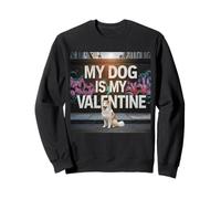 Mon Chien est Mon Amoureux des Chiens Samoyed Street Graffiti pour la Saint-Valentin Sweatshirt