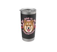 Mon chien est mon chow-chow de Saint-Valentin. Passionné de pattes Gobelet isotherme en acier inoxydable double paroi