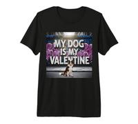 Mon Chien est Mon Graffiti Border Collie Street pour la Saint-Valentin T-Shirt Haut de Gamme