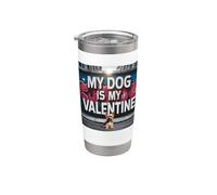 Mon chien est mon graffiti de rue du Yorkshire Terrier pour la Saint-Valentin Gobelet isotherme en acier inoxydable double paroi