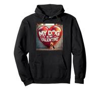 Mon Chien est Mon Graffiti de Rue du Yorkshire Terrier pour la Saint-Valentin Sweat à Capuche