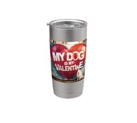 Mon chien est mon graffiti de rue Samoyed pour la Saint-Valentin Gobelet isotherme en acier inoxydable double paroi