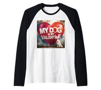 Mon Chien est Mon Graffiti de Rue Samoyed pour la Saint-Valentin Manche Raglan