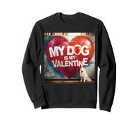 Mon Chien est Mon Graffiti de Rue Samoyed pour la Saint-Valentin Sweatshirt