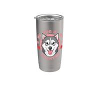 Mon chien est mon lévrier irlandais pour la Saint-Valentin. Passionné de pattes Gobelet isotherme en acier inoxydable double paroi