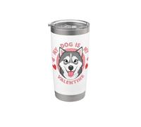 Mon chien est mon lévrier irlandais pour la Saint-Valentin. Passionné de pattes Gobelet isotherme en acier inoxydable double paroi