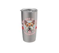 Mon chien est mon terrier écossais de Saint-Valentin. Passionné de pattes Gobelet isotherme en acier inoxydable double paroi