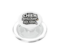Mon Chien Est Plus Intelligent - Humour Sarcastique PopSockets PopGrip pour MagSafe
