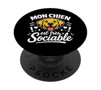 Mon Chien est très Sociable PopSockets PopGrip Adhésif
