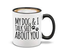 Mon Chien Et Moi Parlons De Toi Mug À Café Micro-Ondes Tasses À Thé Drôle Tasse À Café Pour Boissons Chaudes Lait Cacao 330Ml