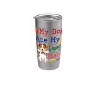 Mon chien Jack Russell Terrier a mangé mon professeur de plans de leçon Gobelet isotherme en acier inoxydable double paroi