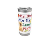 Mon chien labrador a mangé mes plans de cours drôles pour papa, maman et professeur Gobelet isotherme en acier inoxydable double paroi