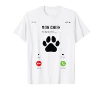 Mon Chien m'appelle Cadeau Anniversaire Chiot Patte De Chien T-Shirt