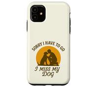 Mon Chien me Manque Désolée de Devoir opter pour Vintage Sunset Love Coque pour iPhone 11