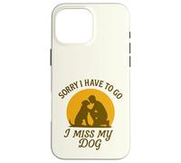 Mon Chien me Manque Désolée de Devoir opter pour Vintage Sunset Love Coque pour iPhone 16 Pro Max