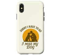 Mon Chien me Manque Désolée de Devoir opter pour Vintage Sunset Love Coque pour iPhone X/XS