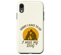 Mon Chien me Manque Désolée de Devoir opter pour Vintage Sunset Love Coque pour iPhone XR