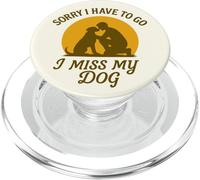 Mon Chien me Manque Désolée de Devoir opter pour Vintage Sunset Love PopSockets PopGrip pour MagSafe