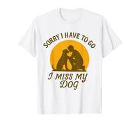 Mon Chien me Manque Désolée de Devoir opter pour Vintage Sunset Love T-Shirt