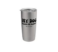 Mon chien me rend heureuse Gobelet isotherme en acier inoxydable double paroi
