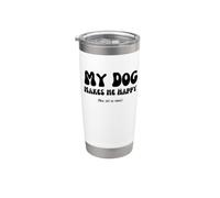 Mon chien me rend heureuse Gobelet isotherme en acier inoxydable double paroi