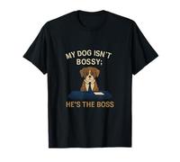Mon chien n'est pas autoritaire, c'est le boss Cartoon Dog Boss T-Shirt