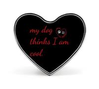 Mon chien pense que je suis cool ! Épingle à cravate élégante pour homme, boutons en forme de cœur, broche, badge, bijoux pour femmes, vêtements, chapeaux, accessoires