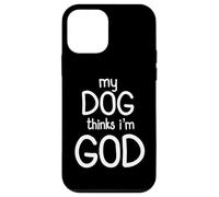 Mon chien pense que je suis Dieu Design amusant Coque pour iPhone 12 mini