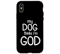 Mon chien pense que je suis Dieu Design amusant Coque pour iPhone X/XS