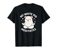 Mon Cochon d'Inde Blanc médite de façon drôle et Mignonne T-Shirt