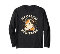 Mon Cochon d'Inde Calico médite de façon Mignonne et drôle Manche Longue