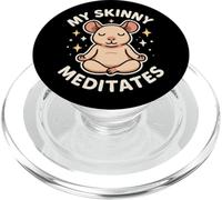 Mon Cochon d'Inde Maigre médite de façon drôle et Mignonne PopSockets PopGrip pour MagSafe