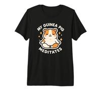 Mon Cochon d'Inde médite sur Le thème des Animaux Mignons T-Shirt Haut de Gamme