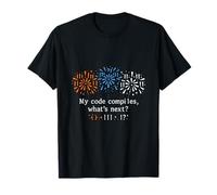 Mon Code Compile What's Next Programmer Fireworks T-Shirt