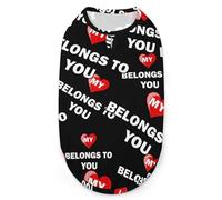 Mon Coeur Vous Appartient 3D imprimé Chien vêtements élé sans Manches Doghirts Gilet Respirant débardeur pour Animaux de Compagnie Teesweatshirt XX-Large