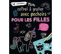 Mon coffret à gratter avec pochoirs - Filles