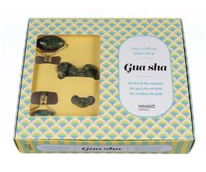 Mon coffret bien-être - Gua sha Un livret de conseils - Un gua sha en jade - Un rouleau de jade - Rachel Frély - Mango - Coffret - Jeux livres objets