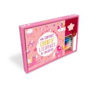 Mon coffret créatif - Licornes à colorier Un livre de coloriage, 5 feutres et 3 pochoirs - Collectif - Mila Boutan Eds - Coffret - Jeux livres objets