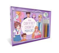 Mon coffret créatif - Mangas - Un livre de coloriage, 5 feutres et des stickers - Collectif - Mila Boutan Eds - Jeux livres objets