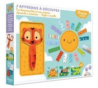 Auzou – Coffret Mon coffret d'artiste : J'apprends à découper – 1 ciseau, 1 tube de colle, 8 décors