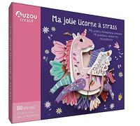 Auzou Coffret Mon coffret d'artiste : Ma jolie licorne à strass – Planche + strass
