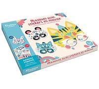 Auzou Coffret d'artiste – Mon coffret d'artiste – masques avec stickers en mousse – animaux mignons