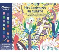 Mon coffret d'artiste - Mes 4 peintures au numéro : Merveilleuse nature + 2 pinceaux - Paula McGloin - Auzou Philippe Eds - Coffret - Document jeunesse